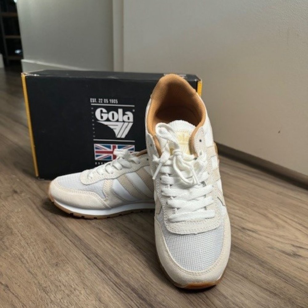 Gola for J Crew Daytona Sneaker in White/Dusty Ivory/Doe Size 7 | NIB